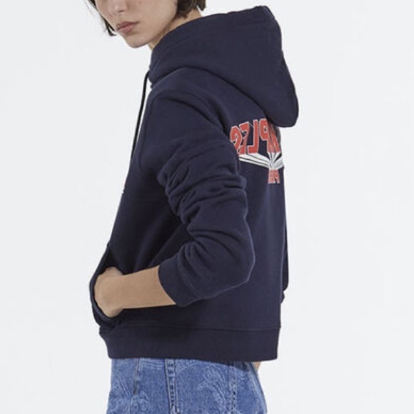 The Kooples Navy and Red Hoodie - Picture 3 of 7